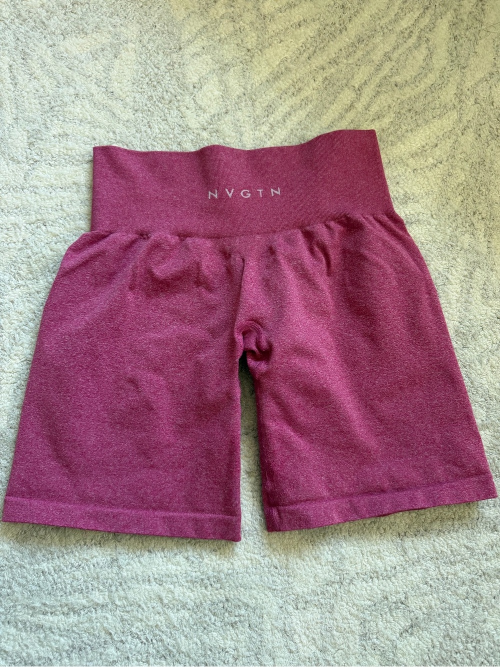 NVGTN Seamless High-Waist Biker Shorts in Berry Pink